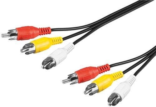 Goobay 50381 Composite Audio-Video-Verbindungskabel, 3x Cinch VPE Cable Tag Mindestbestellmenge 1