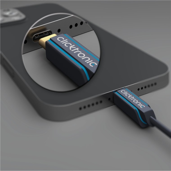 Clicktronic 44929 USB-C™-auf-HDMI™-Adapterkabel, 2 m - Premium-Kabel | USB-C™-Stecker HDMI™-Steck