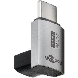 Goobay 74444 USB-C™-Adapter vertikal 90° kurz, USB4™ VPE Retail Polybag Mindestbestellmenge 1