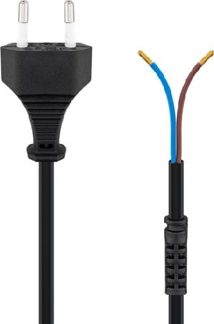 Goobay 50502 Kabel mit Eurostecker zum Konfektionieren, 1,5 m, Schwarz