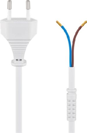 Goobay 50503 Kabel mit Eurostecker zum Konfektionieren, 1,5 m, Weiß