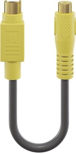 Goobay 60845 Video-Kabeladapter, S-Video zu Composite, 0.2 m - Mini-DIN 4-Stecker (S-Video) > Cinch-