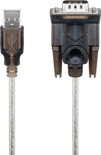 Goobay 95435 USB-auf-seriell-Adapter, 1,5 m, transparent VPE Bulk Mindestbestellmenge 1