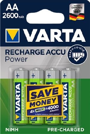 Varta 43473 AA (Mignon)/HR6 (5716) Akku - 2600 mAh, 4 Stk. Blister :