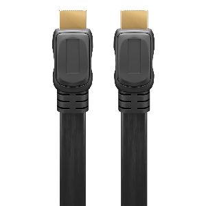 Goobay 61279 High-Speed-HDMI™-Flachkabel mit Ethernet (4K@60Hz) Kabellänge: 2 m