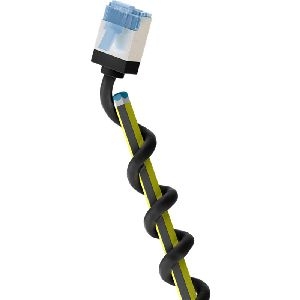 Goobay 74316 Ultraflexibles CAT 6A Patchkabel, slim, U/FTP, schwarz Kabellänge: 0.25 m