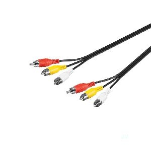Goobay 50770 Composite Audio-Video-Verbindungskabel, 3x Cinch Kabellänge: 10 m VPE Cable Tag Mindestbestellmenge 1