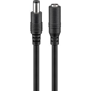 Goobay 76635 DC-Verlängerungskabel, 1,5 m, schwarz, Kabellänge: 1.5 m