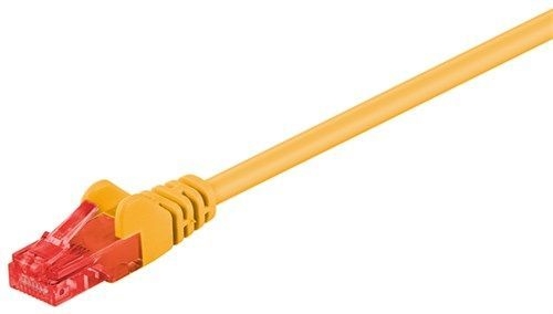 Goobay 95590 CAT 6 Patchkabel, U/UTP, gelb VPE Cable Tag Mindestbestellmenge 1