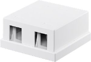 Goobay 79366 Keystone-Leergehäuse 2-port VPE Bulk Mindestbestellmenge 1