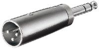 Goobay 27515 XLR Adapter, AUX Klinke 6,35 mm stereo Stecker zu XLR Stecker - 1x XLR-Stecker (3-polig
