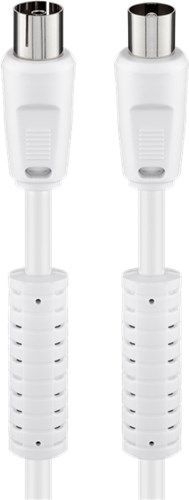 Goobay 50742 Antennenkabel mit Ferrit (80 dB), doppelt geschirmt VPE Bulk Mindestbestellmenge 1
