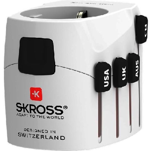 Skross 61636 World Adapter PRO - World & USB VPE Retail Box Mindestbestellmenge 1