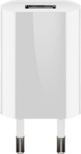 Goobay 44950 USB-A Ladegerät (5 W) weiß VPE Retail Polybag Mindestbestellmenge 1