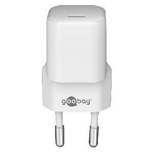Goobay 59716 USB-C™ PD GaN Schnellladegerät Nano (30 W) weiß VPE Retail Polybag Mindestbestellmenge 1