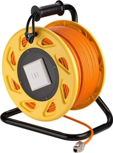 Goobay 58934 Mobile RJ45 Netzwerk Kabeltrommel, orange VPE Bulk Mindestbestellmenge 1