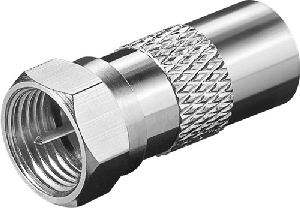 Goobay 63463 F-Adapter: F-Stecker > Koax-Stecker Anschluss, Gehäusematerial: Kupfer