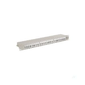Goobay 90855 CAT 6A 19 Zoll (48,3 cm) Patch Panel, 24 Port, (1 HE) VPE Brown Box with Label Mindestbestellmenge 1