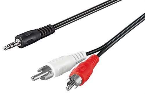 Goobay 50018 Audio Adapterkabel AUX, 3,5mm Klinke zu Stereo Cinch-Stecker VPE Cable Tag Mindestbestellmenge 1