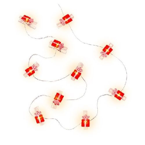 Goobay 60249 10er LED-Fotoclips-Lichterkette "Geschenk" VPE Retail Box Mindestbestellmenge 1