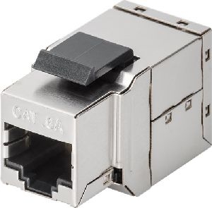 Goobay 90866 Keystone-Modul RJ45-Kupplung CAT 6A, STP VPE Bulk Mindestbestellmenge 1