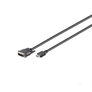 Goobay 50581 DVI-D/HDMI™-Kabel, vernickelt Kabellänge: 3 m VPE Cable Tag Mindestbestellmenge 1