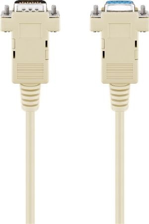 Goobay 33404 D-SUB 9 pin Verlängerungskabel, Stecker/Buchse, seriell 1:1 VPE Retail Polybag Mindestbestellmenge 1