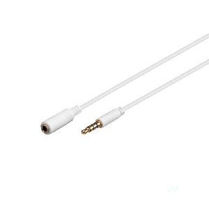 Goobay 62359 Kopfhörer- und Audio Verlängerungskabel AUX, 4-pol. 3,5 mm slim, CU Kabellänge: 0.5 m