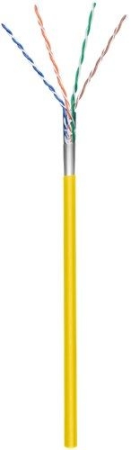 Goobay 93266 CAT 5e Netzwerkkabel, F/UTP, 100 m, gelb VPE Cable spool-drum Mindestbestellmenge 1