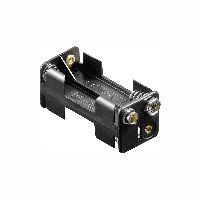 Goobay 11990 4x AAA (Micro) Batteriehalter, Schwarz - Druckknopf