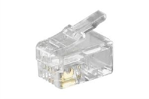 Goobay 50249 RJ10-Westernstecker für Flachkabel, 4 polig