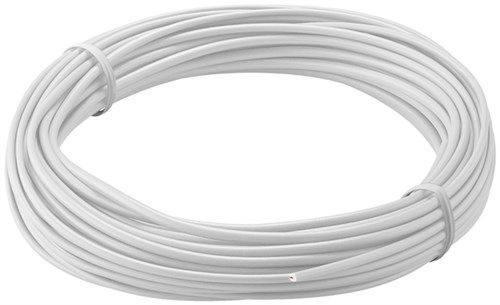 Goobay 55046 Kupferlitze isoliert, 10 m, weiß VPE Cable Tag Mindestbestellmenge 1