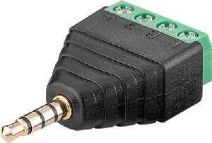 Goobay 59198 Terminal Block 4-Pin > Klinke 3,5 mm Stecker (4-Pin, stereo) VPE Bulk Mindestbestellmenge 10
