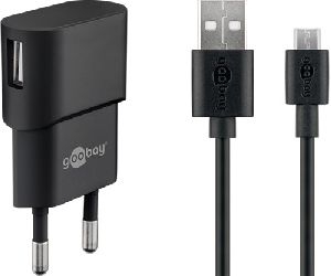 Goobay 45296 Micro-USB-Ladeset (5 W) VPE Retail Polybag Mindestbestellmenge 1