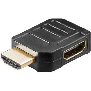 Goobay 65745 HDMI™-Winkeladapter 90° horizontal, 8K @ 60 Hz, vergoldet : VPE Bulk Mindestbestellmenge 1