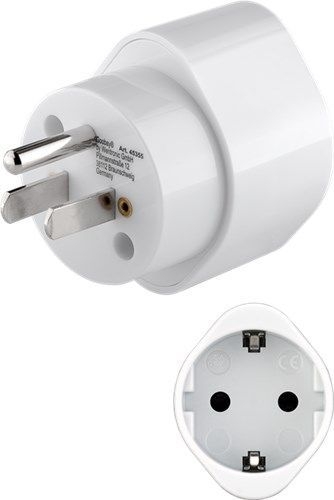 Goobay 45355 Reiseadapter Europa auf USA/Japan, weiß VPE Retail Polybag Mindestbestellmenge 1