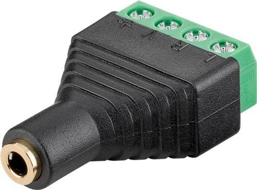 Goobay 59200 Terminal Block 4-Pin > Klinke 3,5-mm-Buchse (4-Pin, stereo) VPE Bulk Mindestbestellmenge 10