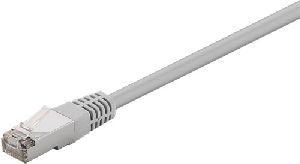 Goobay 73076 CAT 5e Patchkabel, F/UTP, grau Kabellänge: 0.5 m