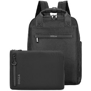 Golla 76462 Set aus Rucksack und Laptop-Sleeve 13 Zoll, Black passend für Geräte bis: 33 cm