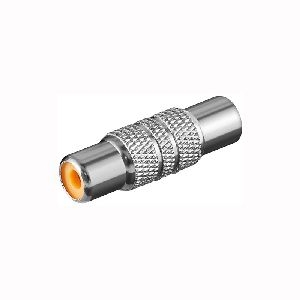 Goobay 11614 Cinch-Adapter, Buchse zu Buchse, Metallausführung : VPE Bulk Mindestbestellmenge 10