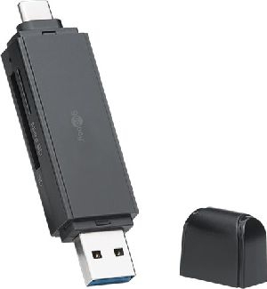Goobay 58261 USB 3.0, USB-C™ 2in1-Kartenlesegerät VPE Retail Blister Mindestbestellmenge 1