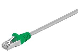 Goobay 50186 CAT 5e, F/UTP Cross-Patchkabel, grau, grün VPE Cable Tag Mindestbestellmenge 1
