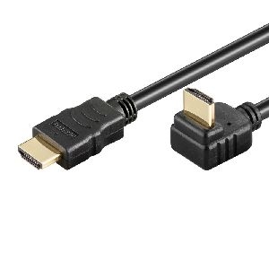 Goobay 61263 High-Speed-HDMI™-270°-Kabel mit Ethernet (4K@60Hz) Kabellänge: 0.5 m VPE Cable Tag Mindestbestellmenge 1