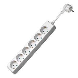 Goobay 38840 Steckdosenleiste 6-fach, 5 m, weiß VPE Bulk Mindestbestellmenge 1