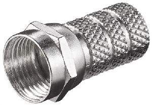 Goobay 51851 Aufdreh-F-Stecker 5,2 mm Anschluss, Gehäusematerial: Zink