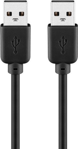 Goobay 93594 USB-A-Kabel, 3 m, schwarz VPE Cable Tag Mindestbestellmenge 10