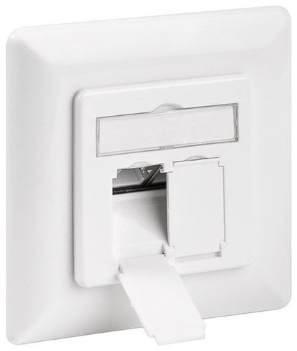 Goobay 68721 CAT-6A-Unterputzdose (UP), Signalweiß RAL 9003 VPE White Box with Label Mindestbestellmenge 1
