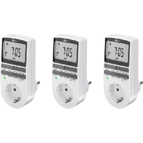 Goobay 64902 Digitale Zeitschaltuhr, 3er-Set VPE Retail Box Mindestbestellmenge 1
