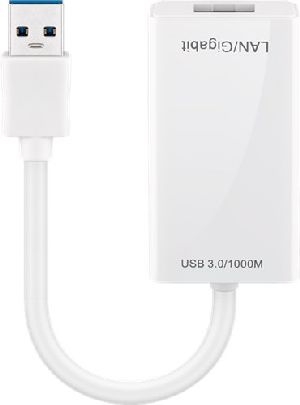 Goobay 95442 USB-A-Ethernet-Adapter, weiß VPE Retail Box Mindestbestellmenge 1