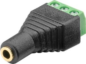 Goobay 76746 Terminal Block 3-pin > Klinke 3,5 mm Buchse (3-Pin, stereo) :